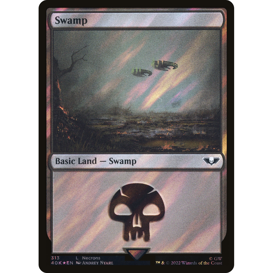 Swamp (40K-313) - Warhammer 40,000 Commander Foil