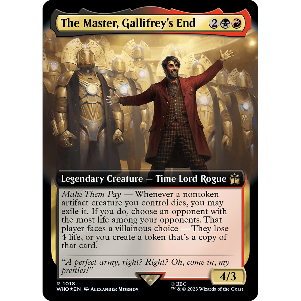The Master, Gallifrey's End (Extended Art) (Surge Foil) (WHO-1018) - Doctor Who: (Extended Art) Foil