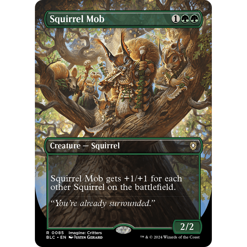 Squirrel Mob (BLC-085) - Bloomburrow Commander (Borderless) Foil
