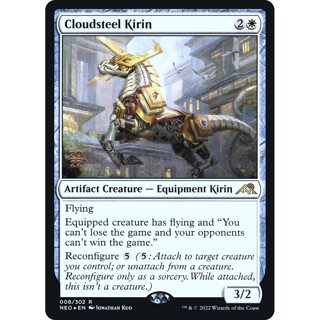 Cloudsteel Kirin (PRE-08S) - Kamigawa: Neon Dynasty Promos Foil