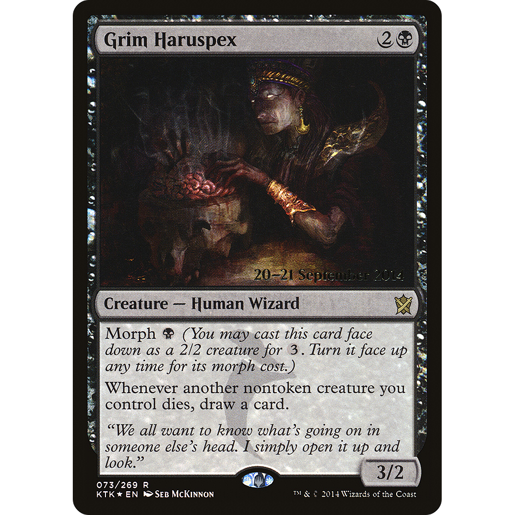 Grim Haruspex (PRE-073) - Khans of Tarkir Promos Foil