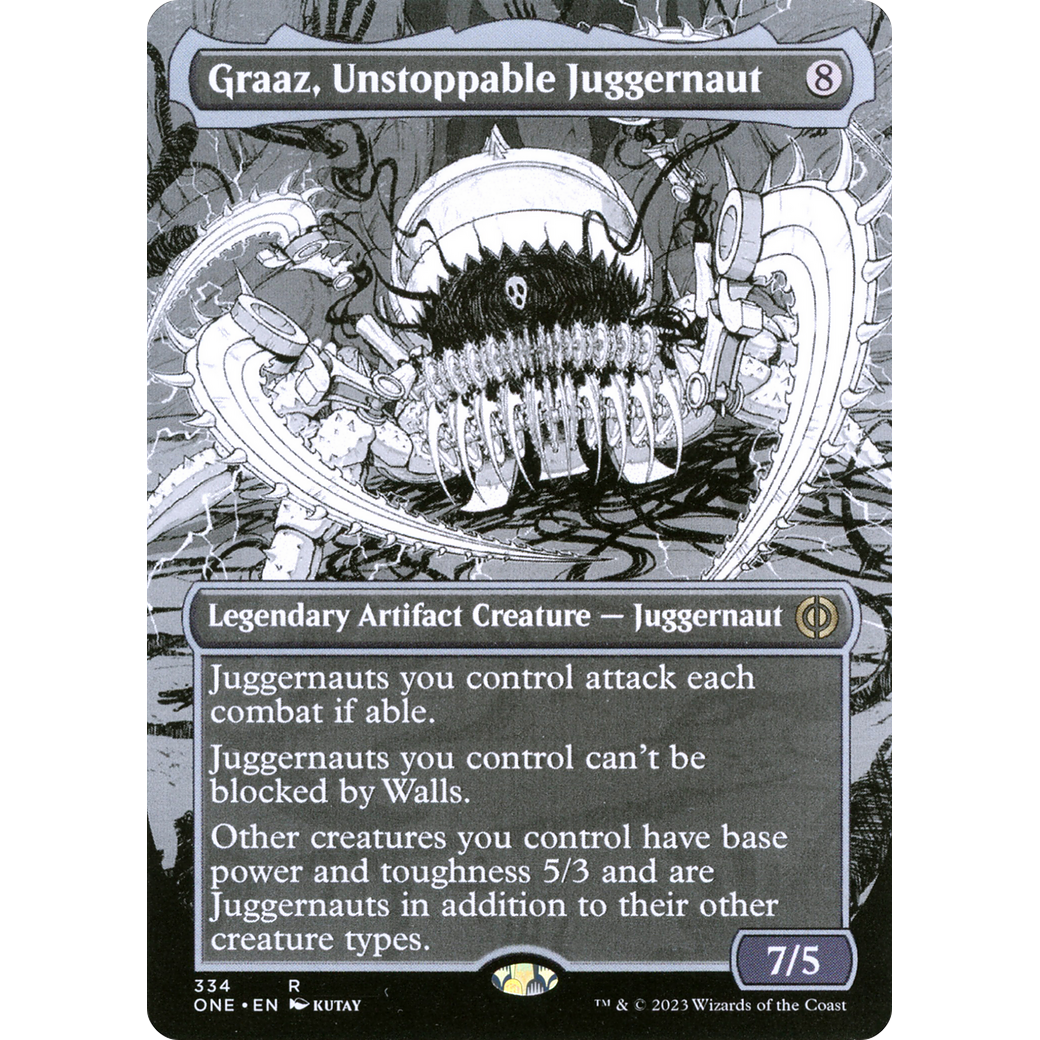 Graaz, Unstoppable Juggernaut (ONE-334) - Phyrexia: All Will Be One: (Showcase) (Borderless)