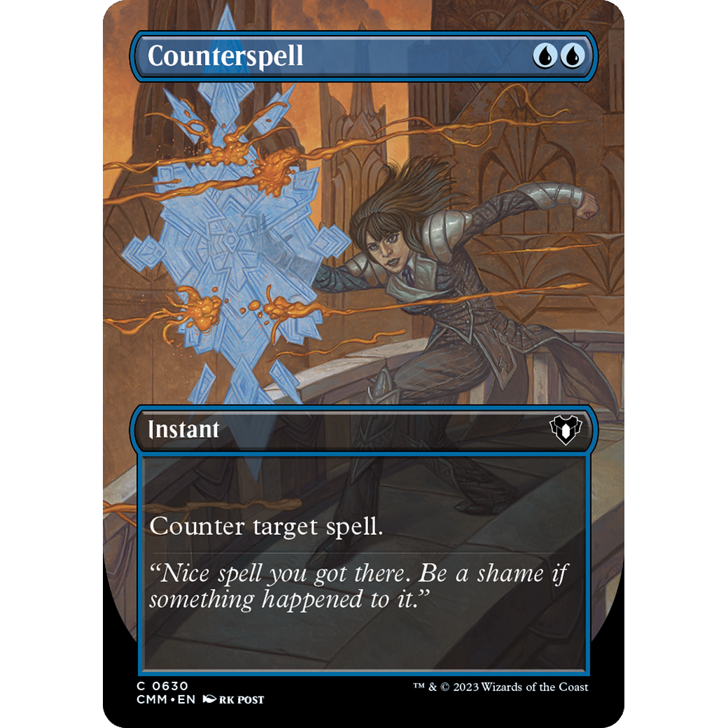 Counterspell (CMM-630) - Commander Masters (Borderless) Foil