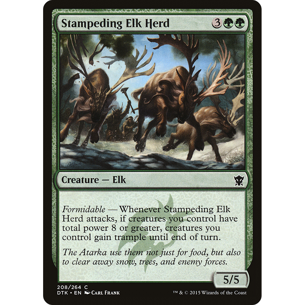 Stampeding Elk Herd (DTK-208) - Dragons of Tarkir Foil