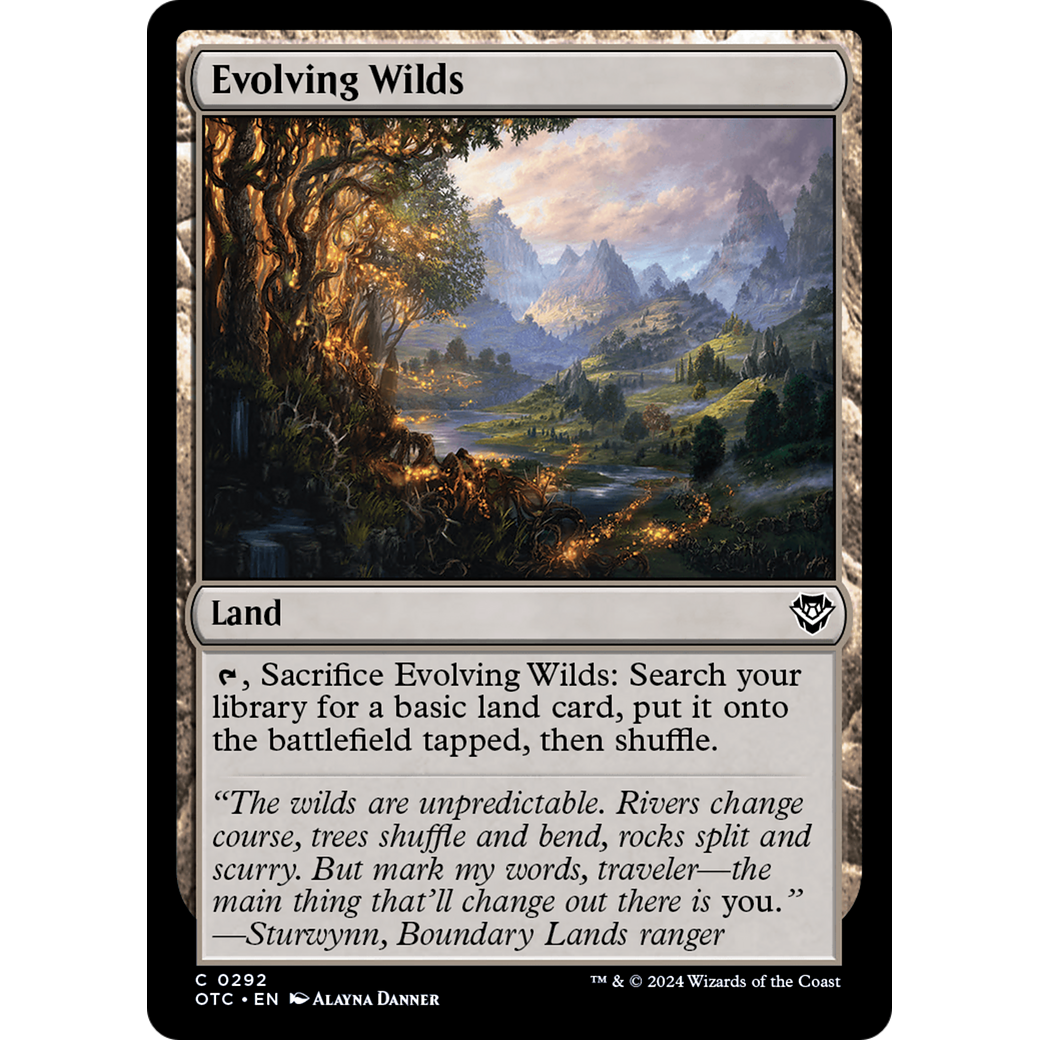Evolving Wilds (OTC-292) - Outlaws of Thunder Junction Commander