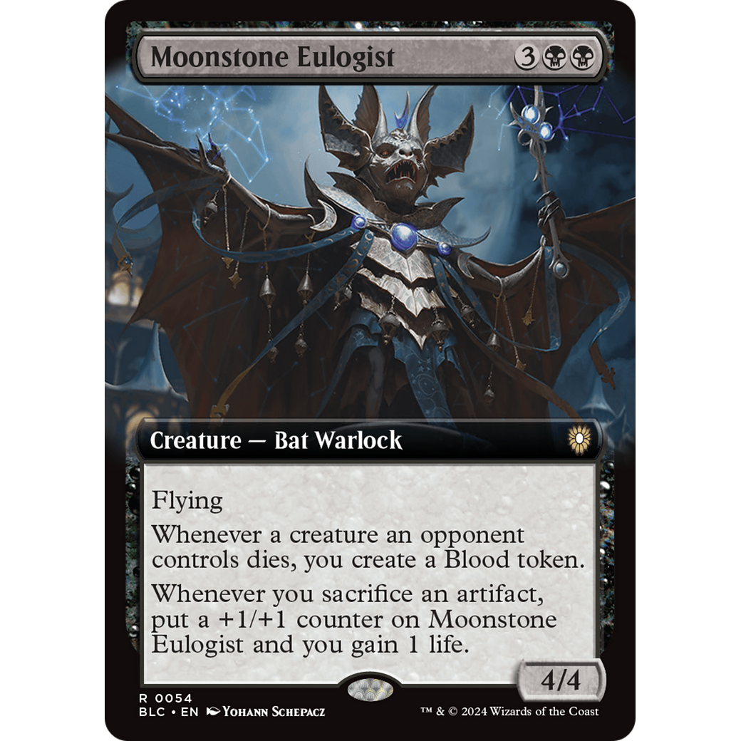 Moonstone Eulogist (BLC-054) - Bloomburrow Commander: (Extended Art)