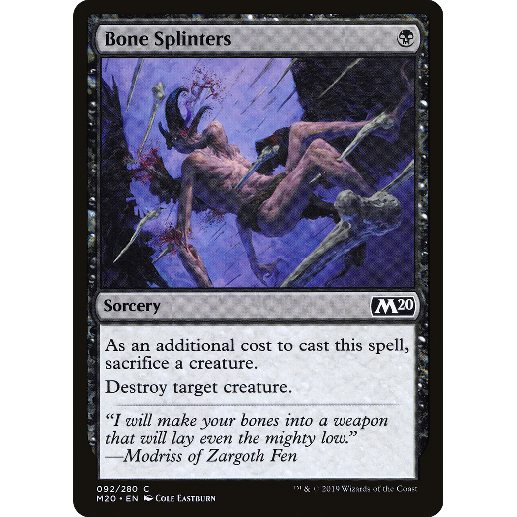 Bone Splinters (M20-092) - Core Set 2020 Foil