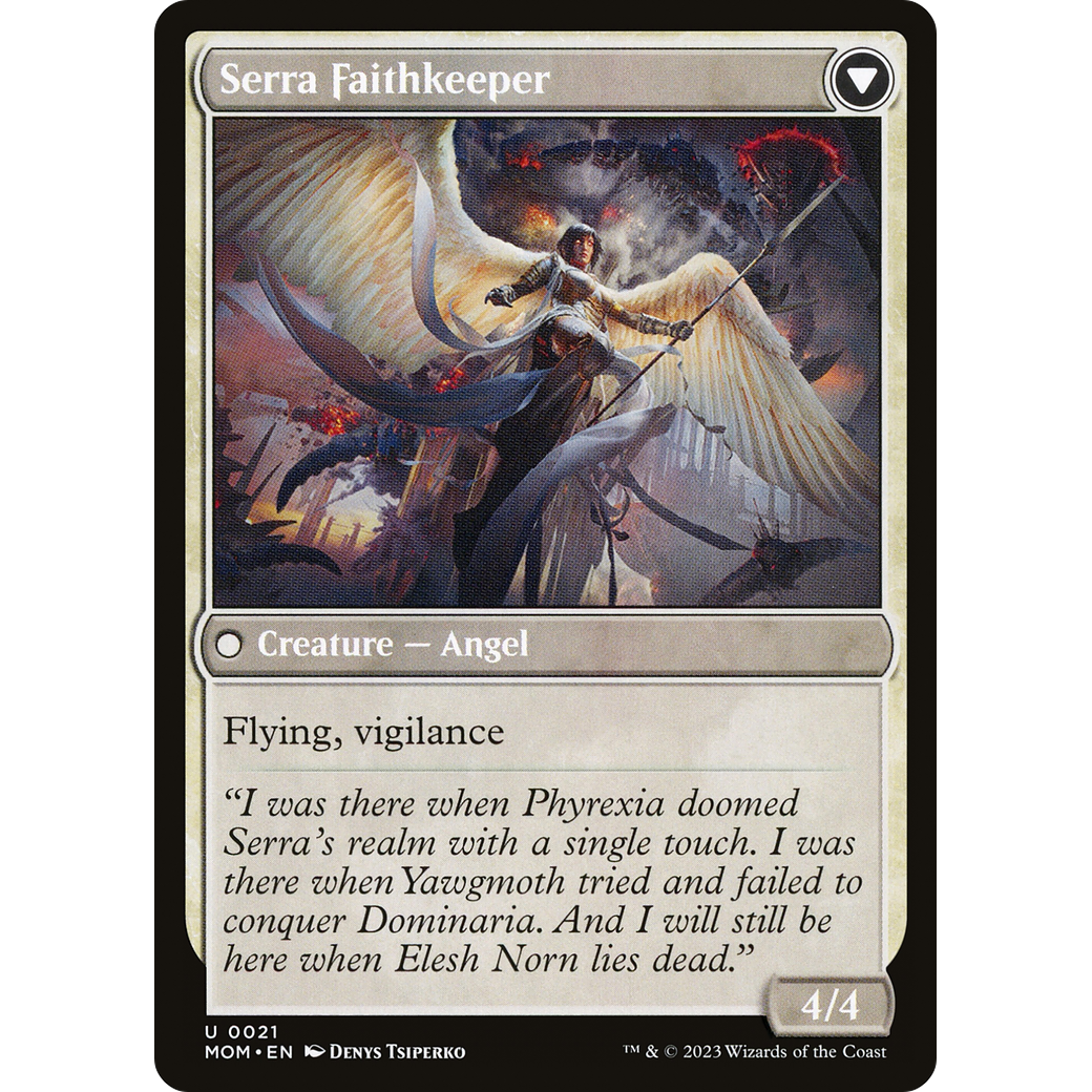 Invasion of Dominaria // Serra Faithkeeper (MOM-021) - March of the Machine Foil