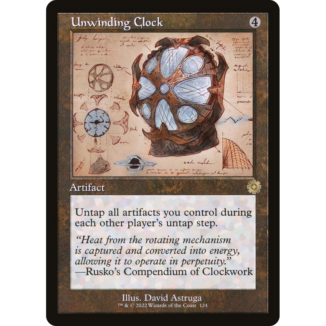 Unwinding Clock (Schematic) (BRR-124) - The Brothers' War Retro Artifacts Foil