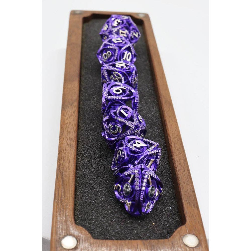 Hollow Hearts: Jeweled Purple - Metal RPG Dice Set