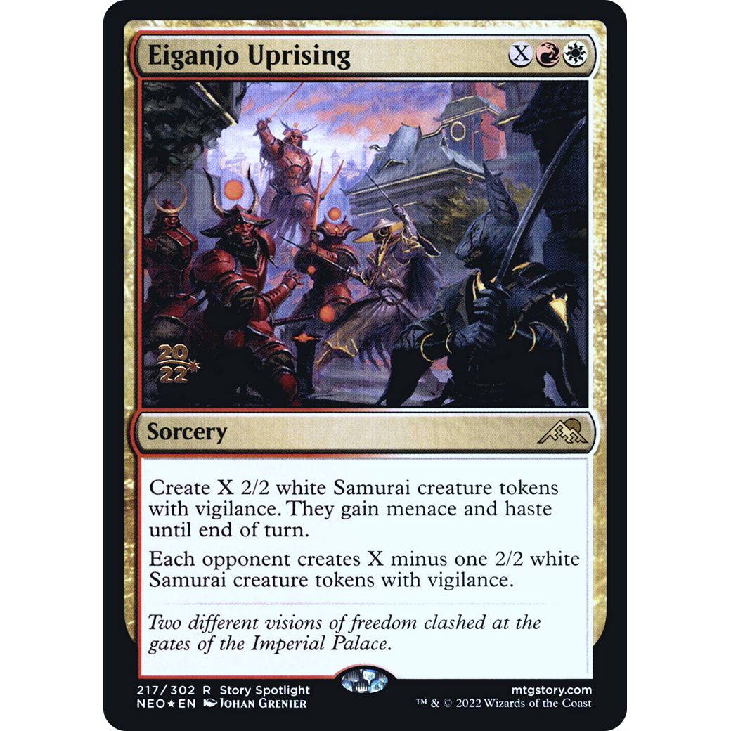 Eiganjo Uprising (PRE-217S) - Kamigawa: Neon Dynasty Promos Foil