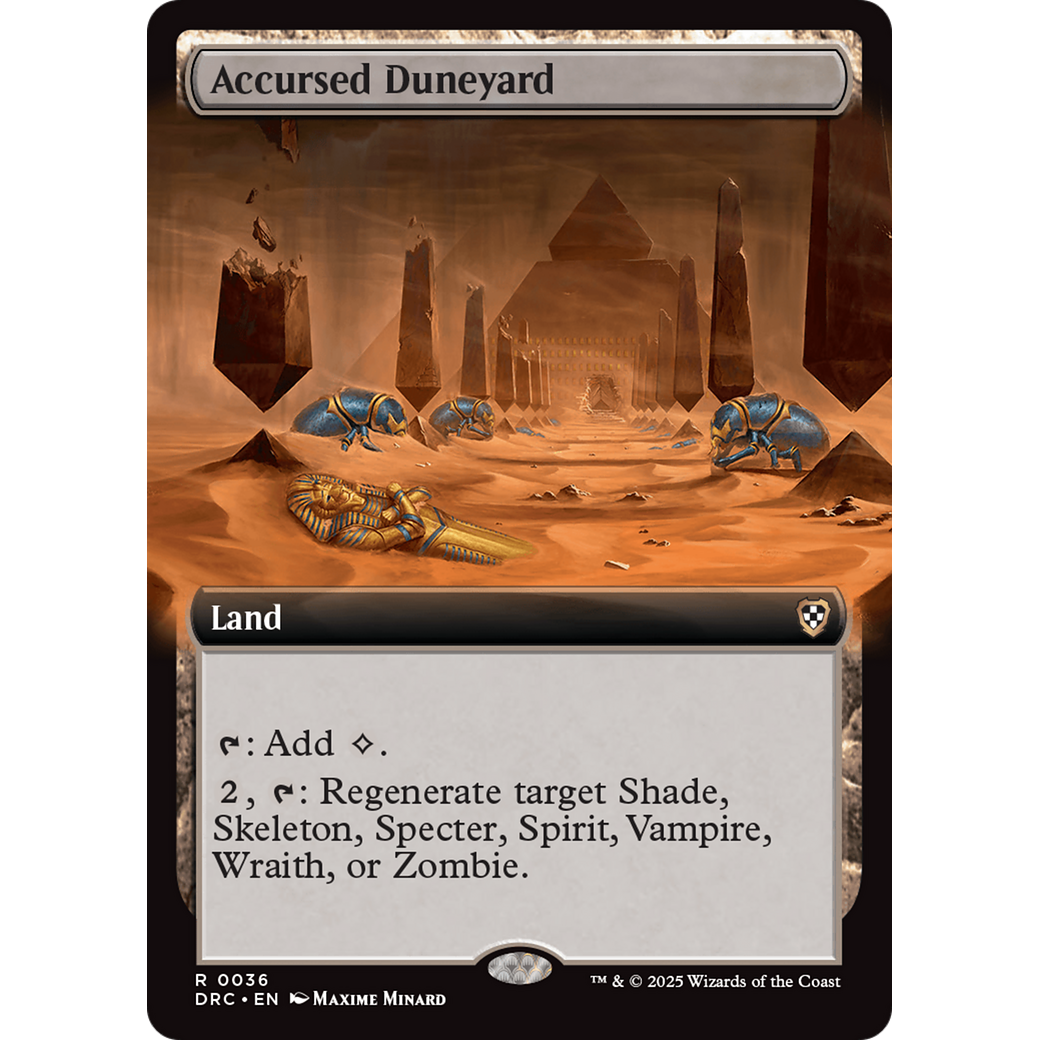 Accursed Duneyard (DRC-036) - Commander: Aetherdrift: (Extended Art)