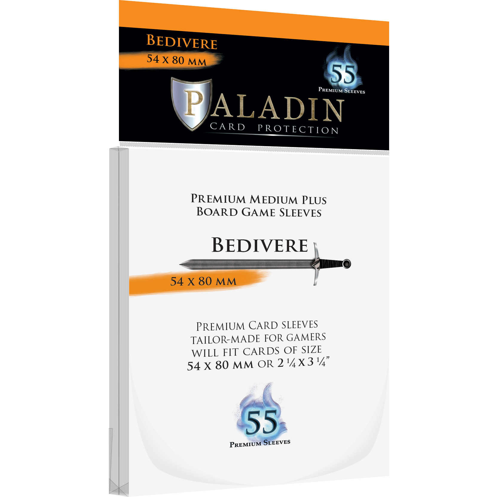 Paladin Card Protectors - Clear Gloss Regular Size: Baldur – 58x108mm