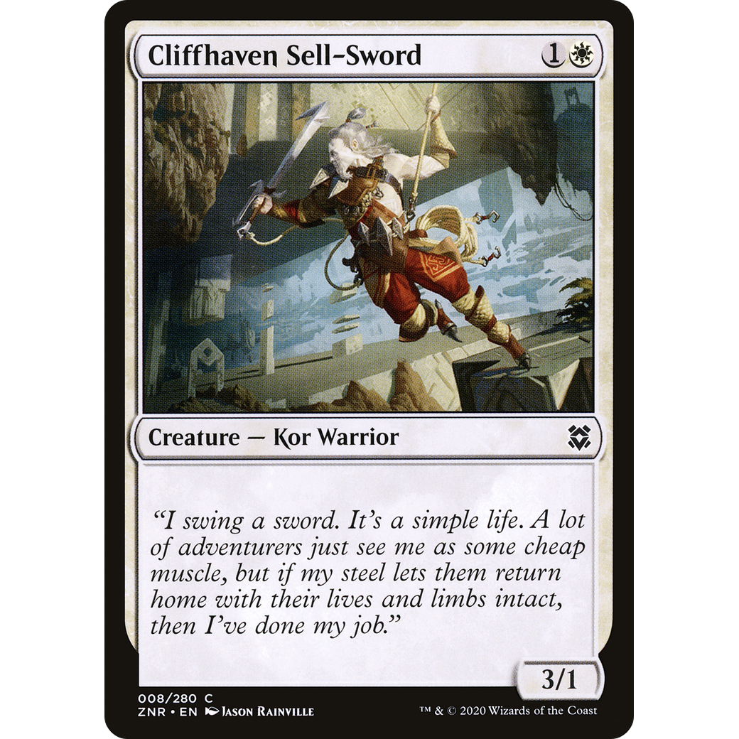 Cliffhaven Sell-Sword (ZNR-008) - Zendikar Rising Foil
