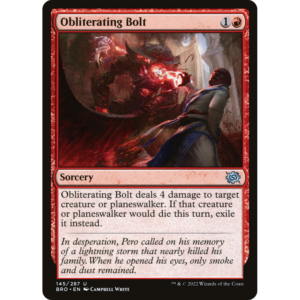 Obliterating Bolt (BRO-145) - The Brothers' War Foil