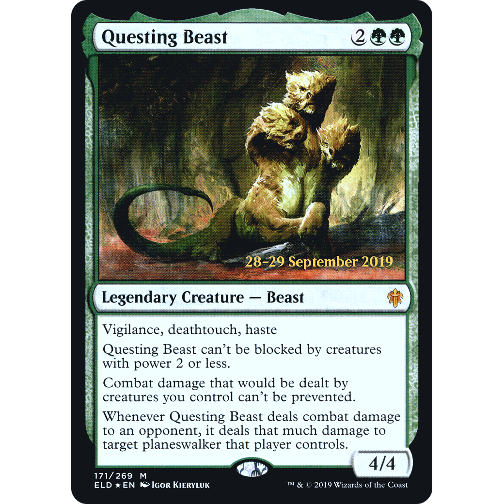 Questing Beast (PRE-171) - Throne of Eldraine Promos Foil