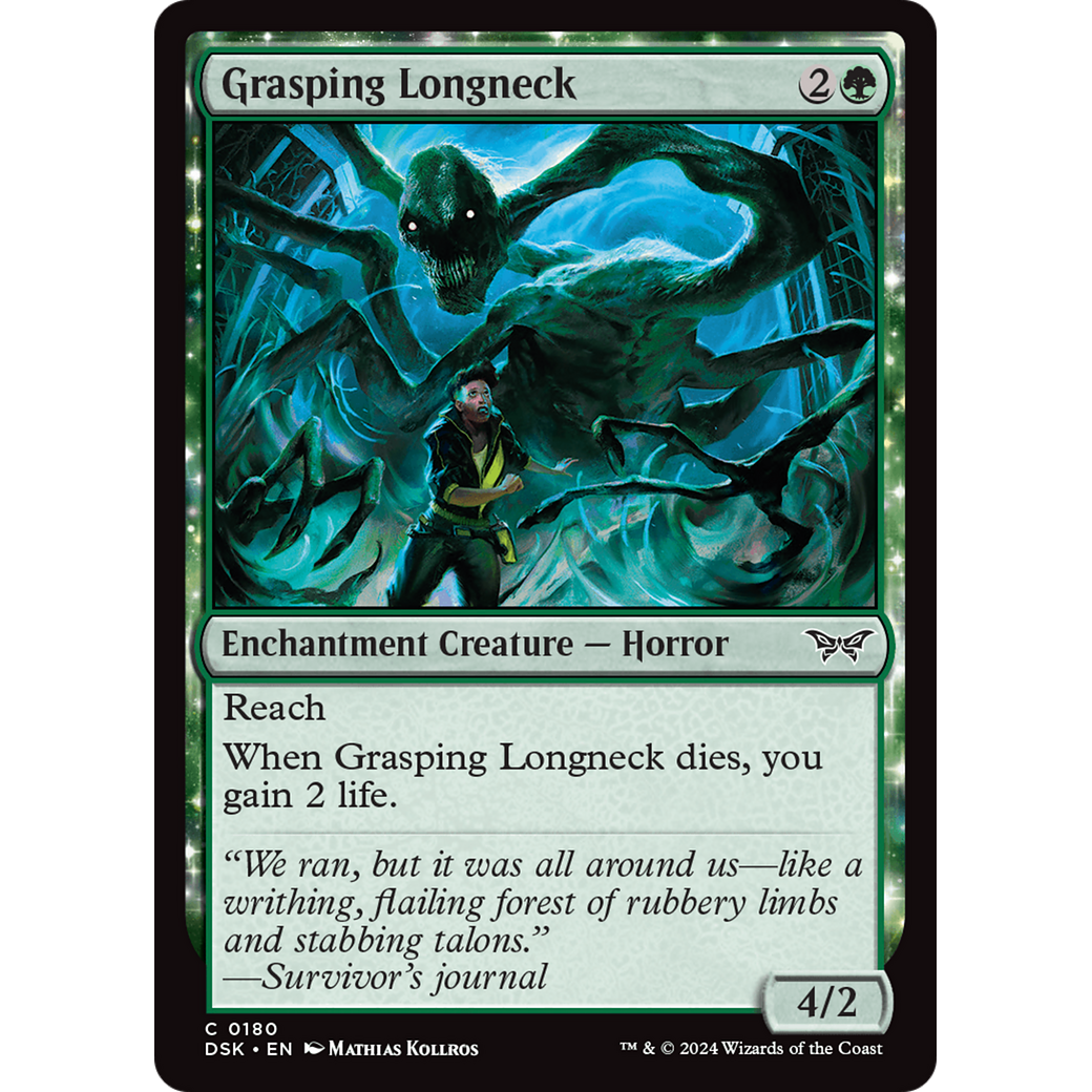 Grasping Longneck (DSK-180) - Duskmourn: House of Horror: (enchantment)