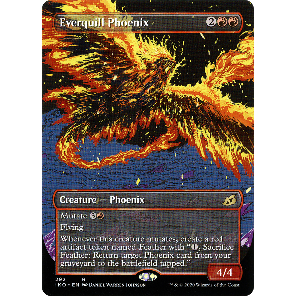 Everquill Phoenix (Showcase) (IKO-292) - Ikoria: Lair of Behemoths: (Showcase) (Borderless)