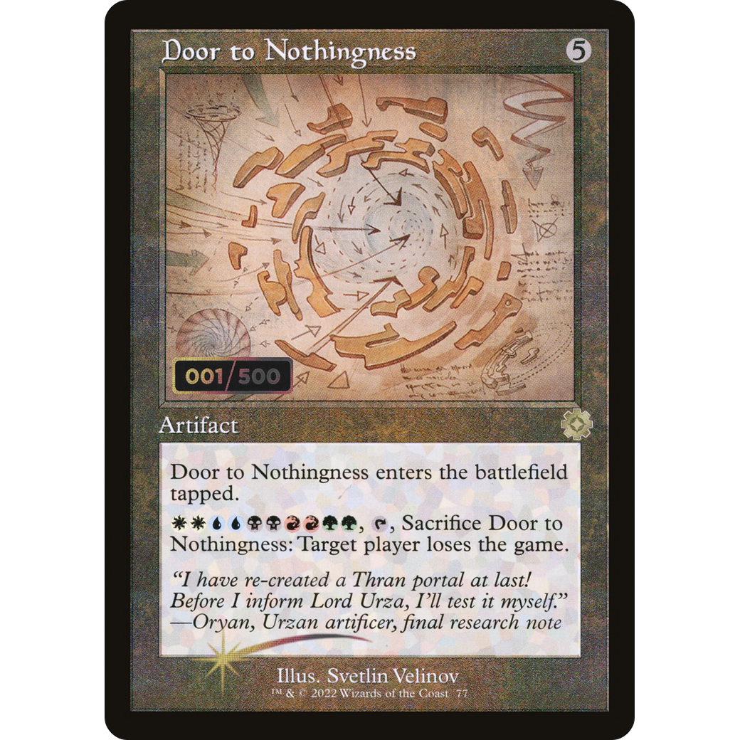 Door to Nothingness (Schematic) (Serial Numbered) (BRR-077) - The Brothers' War Retro Artifacts Foil