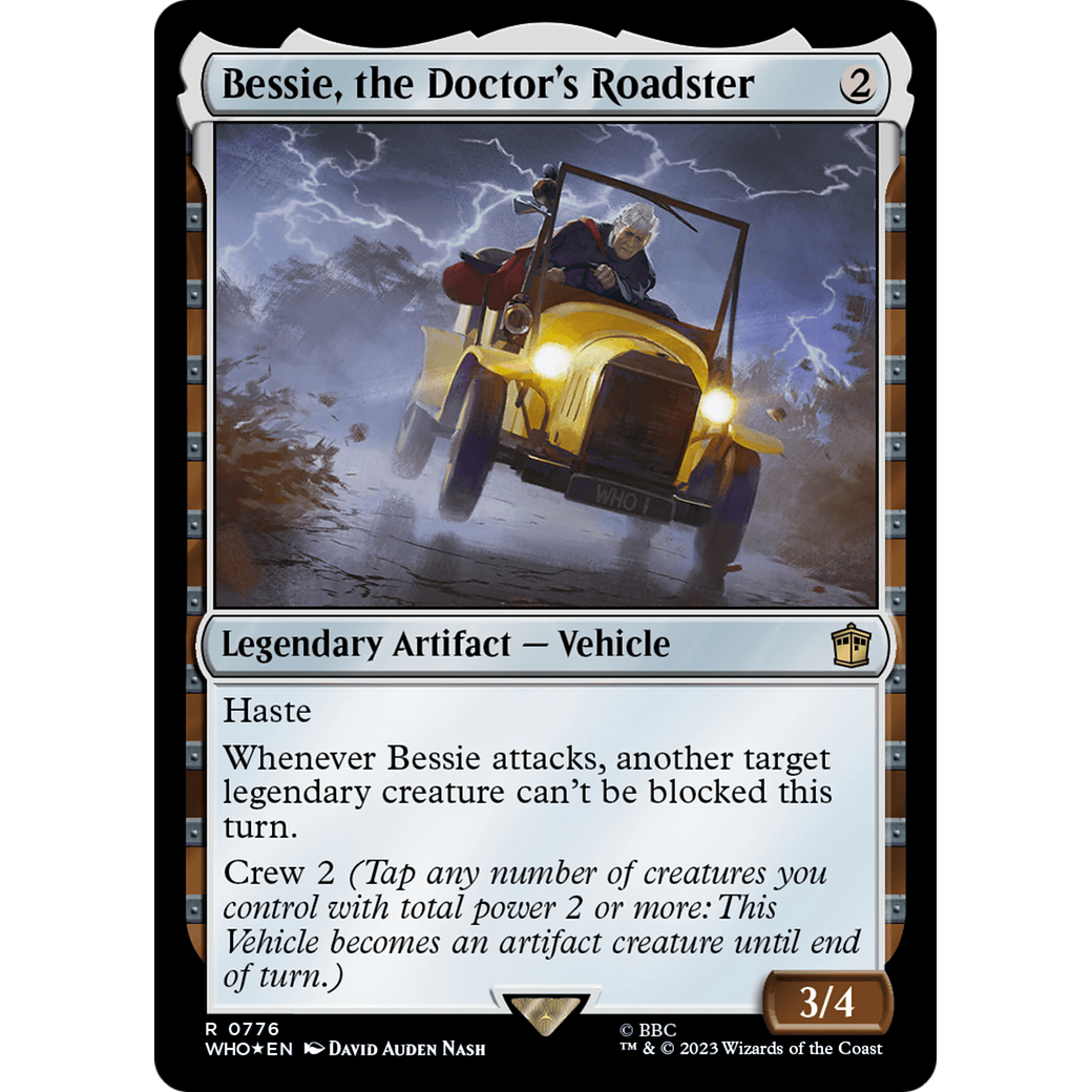 Bessie, the Doctor's Roadster (Surge Foil) (WHO-776) - Doctor Who Foil