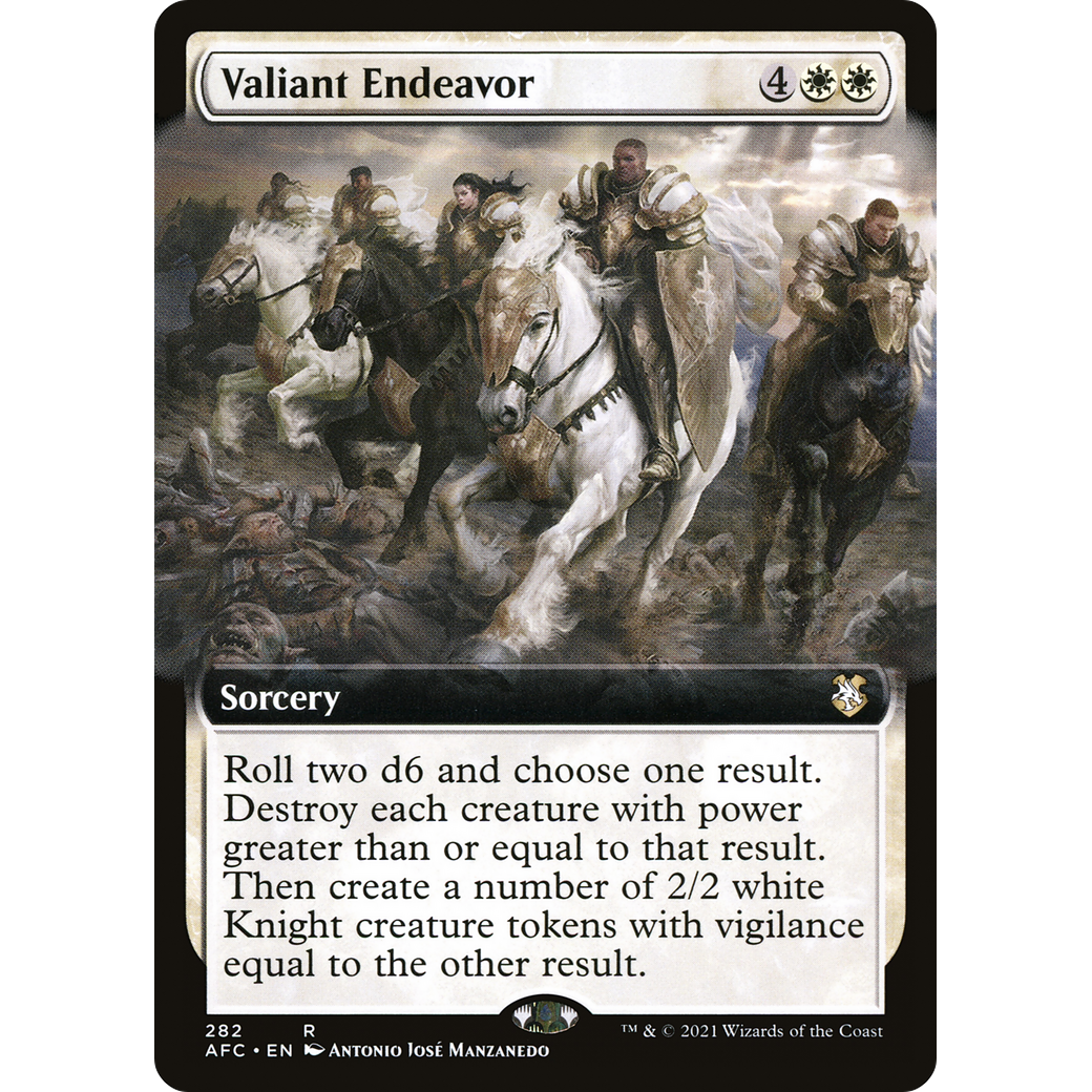 Valiant Endeavor (AFC-282) - Forgotten Realms Commander: (Extended Art)