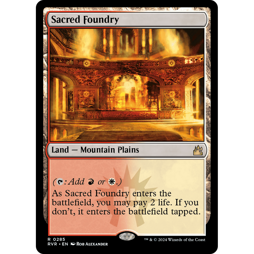 Sacred Foundry (RVR-285) - Ravnica Remastered Foil