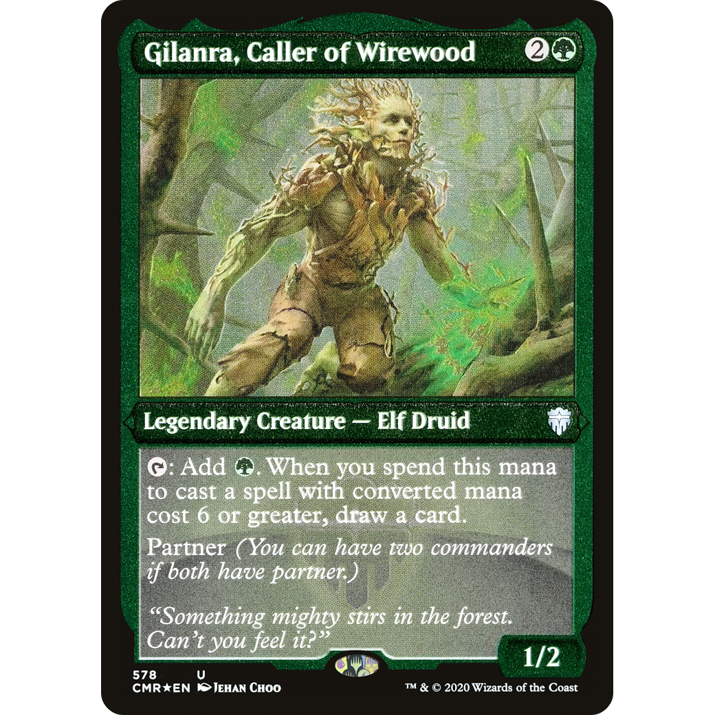 Gilanra, Caller of Wirewood (Foil Etched) (CMR-578) - Commander Legends Foil