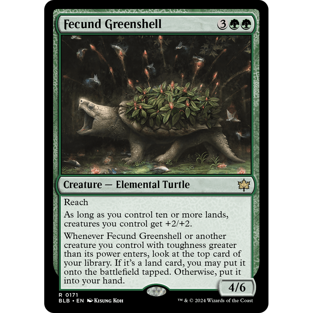 Fecund Greenshell (BLB-171) - Bloomburrow Foil