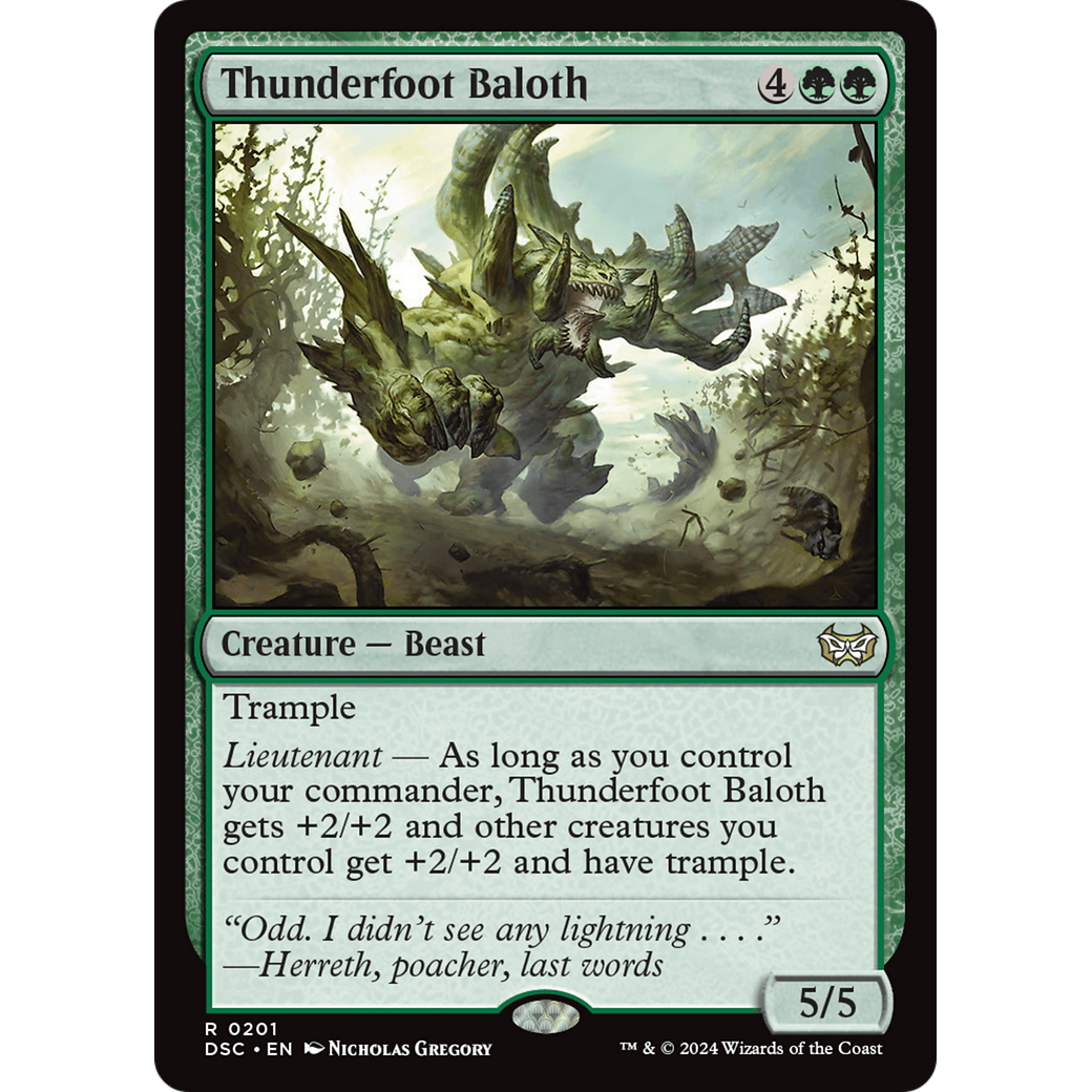 Thunderfoot Baloth (DSC-201) - Duskmourn: House of Horror Commander