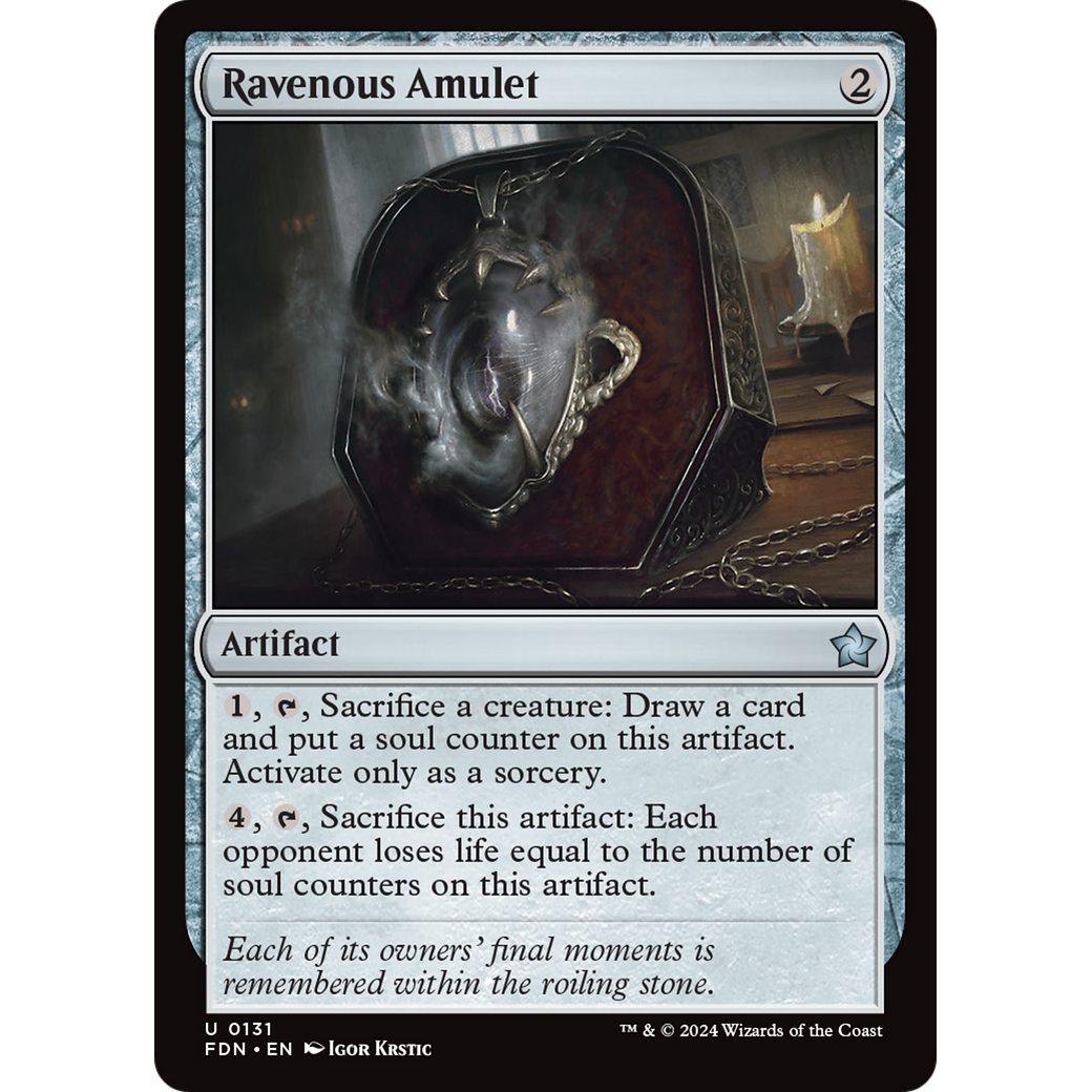 Ravenous Amulet (FDN-131) - Foundations Foil