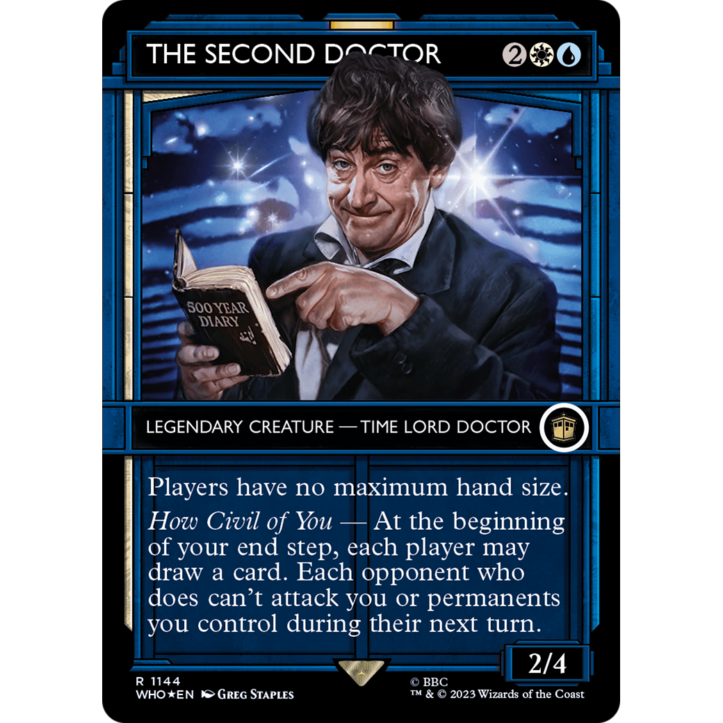 The Second Doctor (Showcase) (Surge Foil) (WHO-1144) - Doctor Who: (Showcase) (Borderless) Foil
