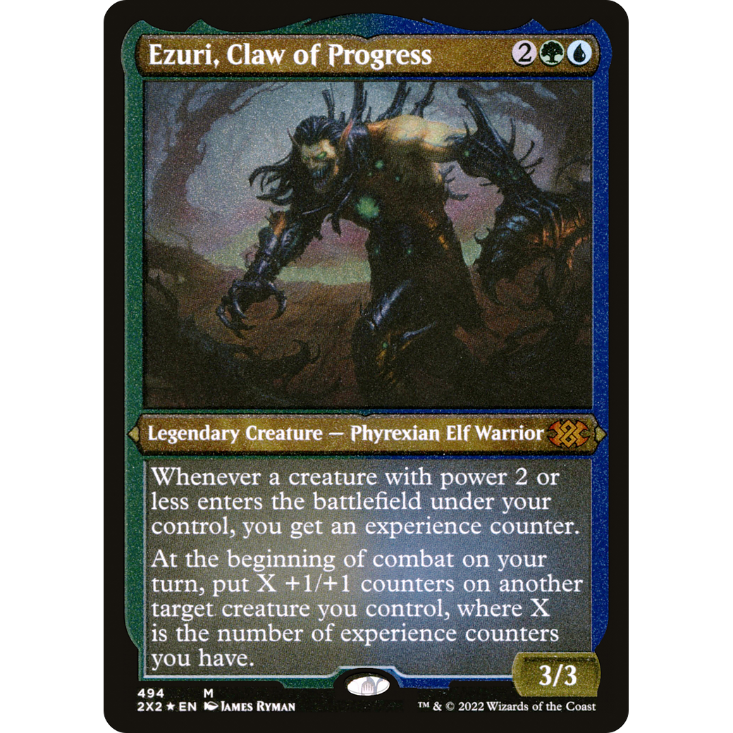 Ezuri, Claw of Progress (Foil Etched) (2X2-494) - Double Masters 2022 Foil