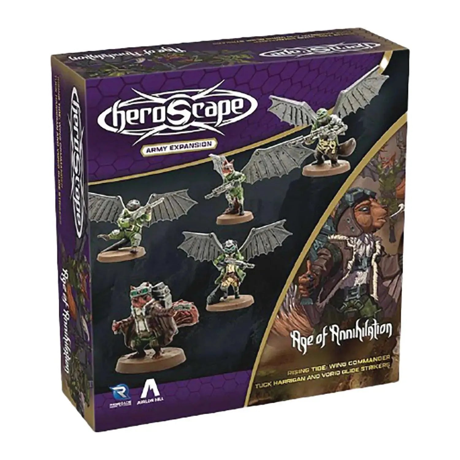 Heroscape: Age of Annihilation - Rising Tide: Wing Commander Tuck Harrigan and Vorid Glide Strikers Army Expansion (Pre-Order)