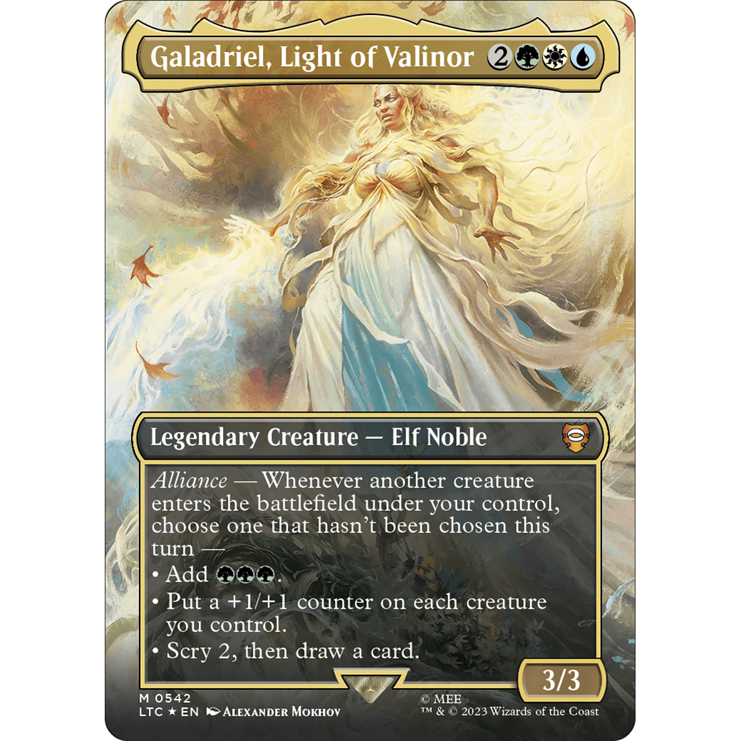 Galadriel, Light of Valinor (LTC-542) - Tales of Middle-earth Commander (Borderless) Foil