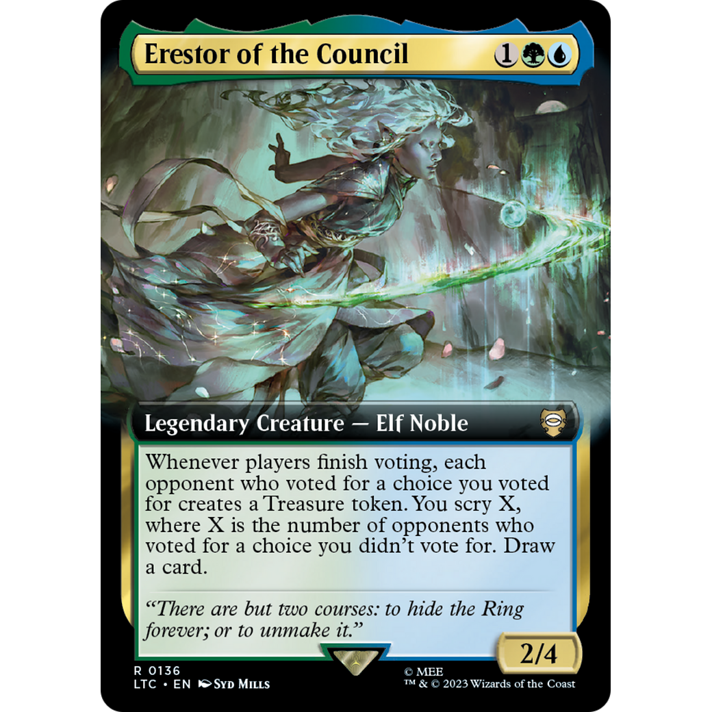 Erestor of the Council (LTC-136) - Tales of Middle-earth Commander: (Extended Art)