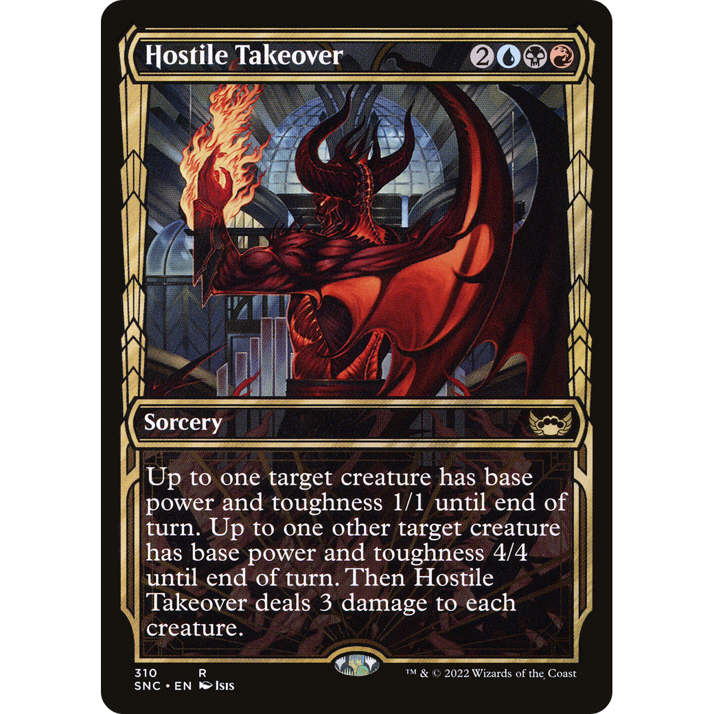 Hostile Takeover (Showcase) (SNC-310) - Streets of New Capenna: (Showcase) Foil
