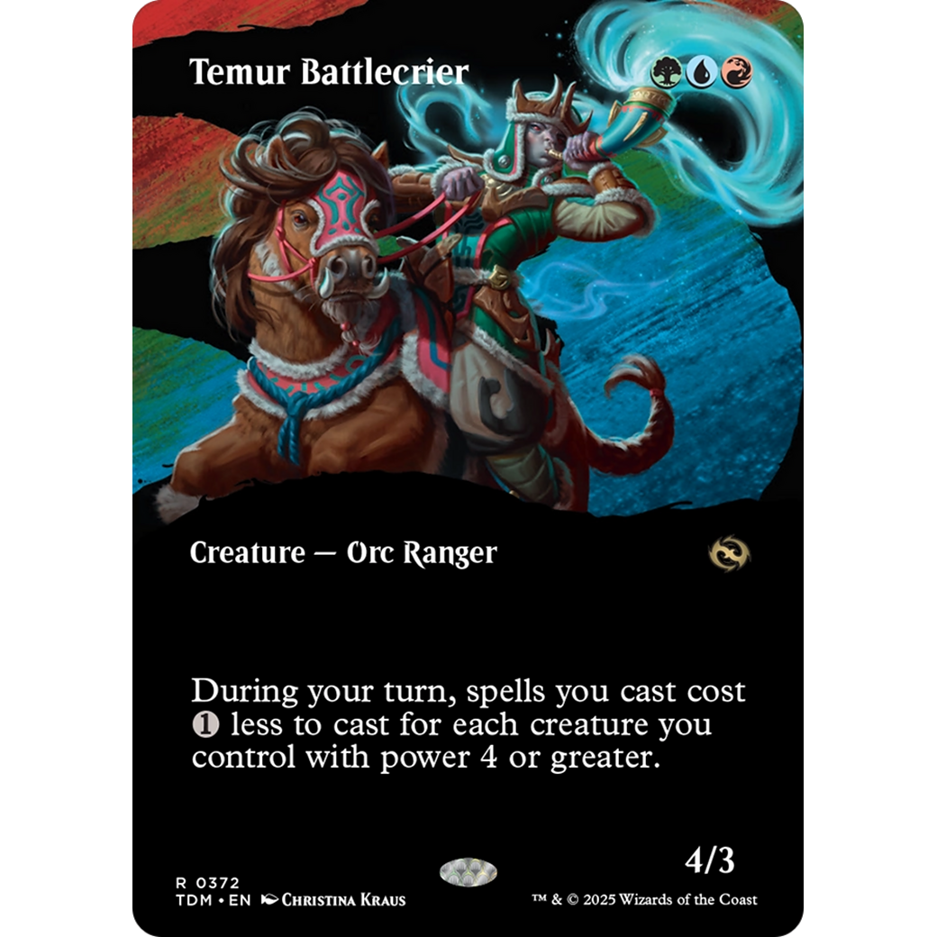 Temur Battlecrier (TDM-372) - Tarkir: Dragonstorm: (Showcase) (Borderless) Foil