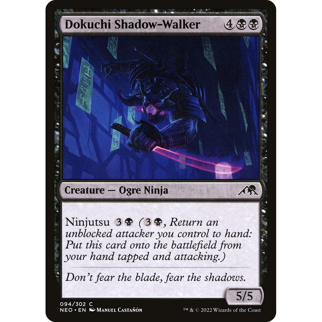 Dokuchi Shadow-Walker (NEO-094) - Kamigawa: Neon Dynasty Foil