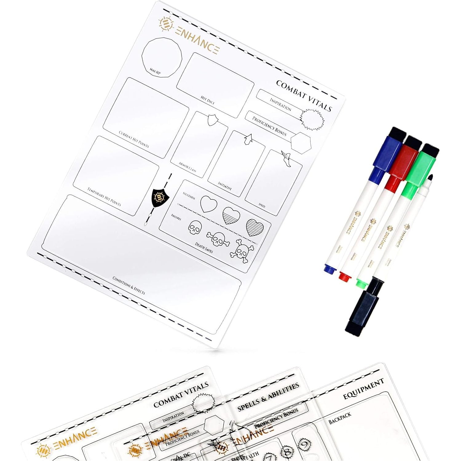 Enhance RPG Acrylic Character Sheets