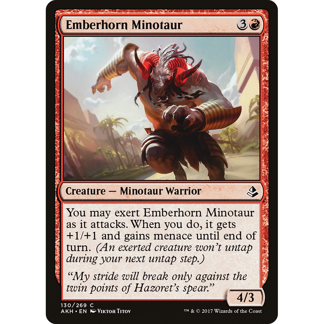 Emberhorn Minotaur (AKH-130) - Amonkhet Foil