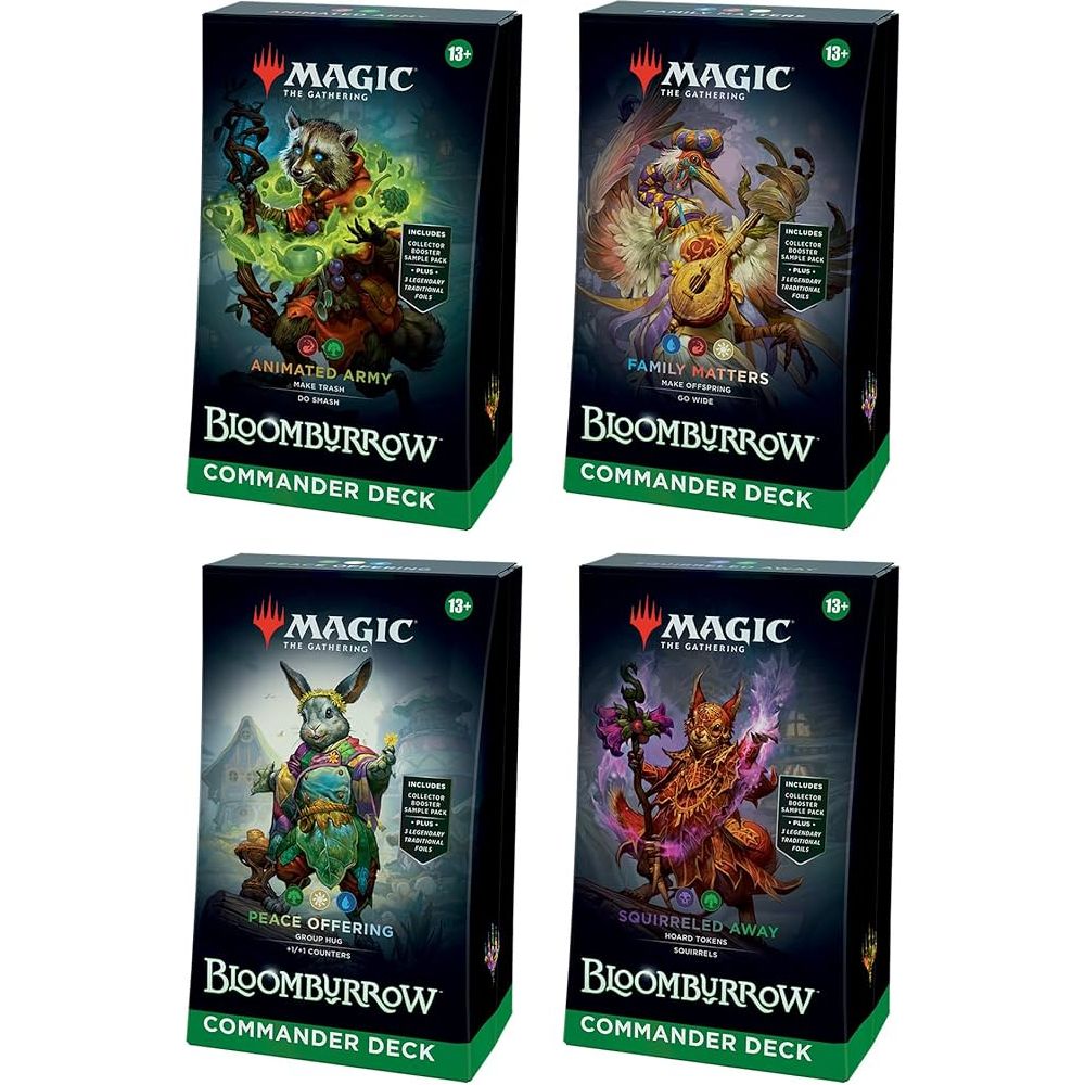 Magic the Gathering: Bloomburrow Commander Deck Case (Contains All 4)