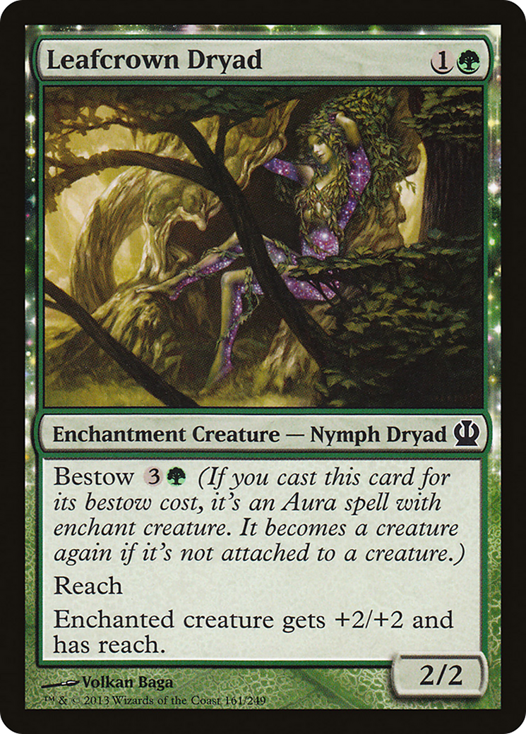 Leafcrown Dryad (THS-161) - Theros: (enchantment) Foil