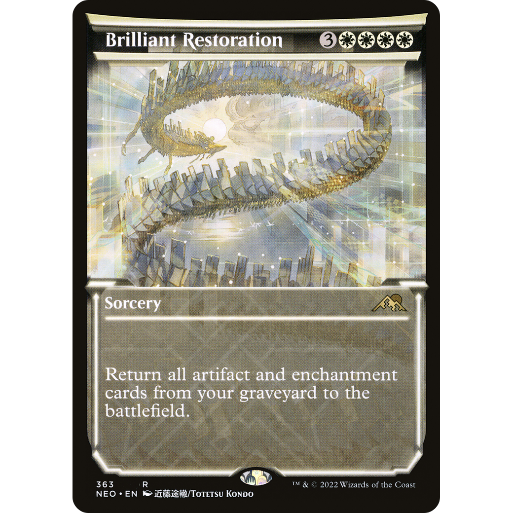 Brilliant Restoration (NEO-363) - Kamigawa: Neon Dynasty: (Showcase) Foil