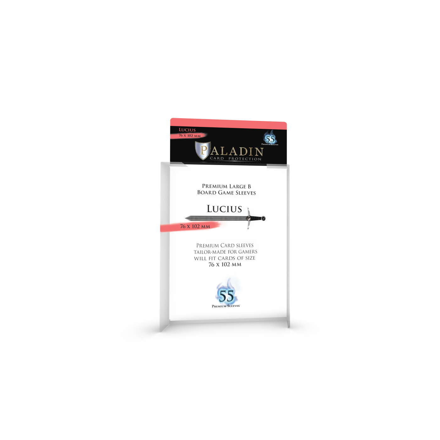 Paladin Card Protectors - Clear Gloss Large Sizes: Lucius – 76x102mm