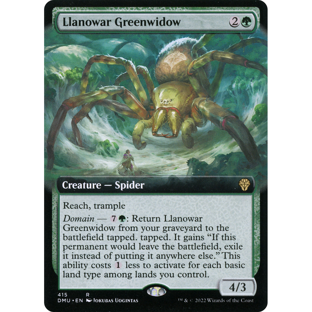 Llanowar Greenwidow (Extended Art) (DMU-415) - Dominaria United: (Extended Art) Foil