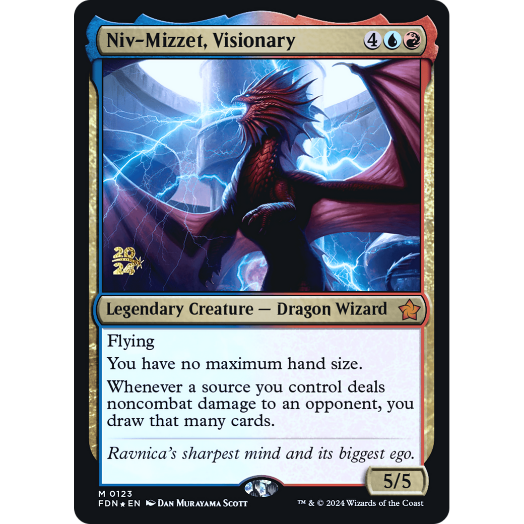Niv-Mizzet, Visionary (PRE-123S) - Foundations Promos Foil