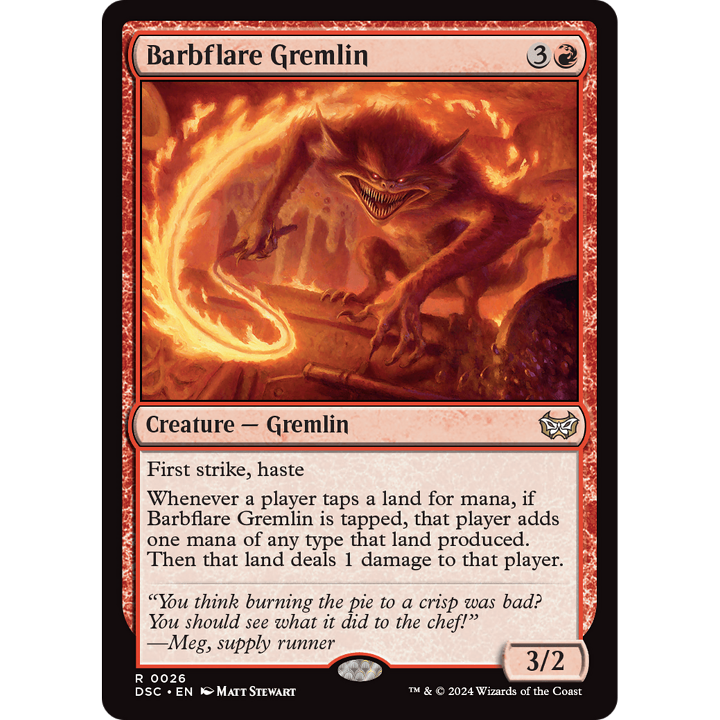 Barbflare Gremlin (DSC-026) - Duskmourn: House of Horror Commander