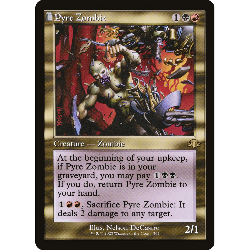 Pyre Zombie (Retro Frame) (DMR-362) - Dominaria Remastered: (tombstone) Foil