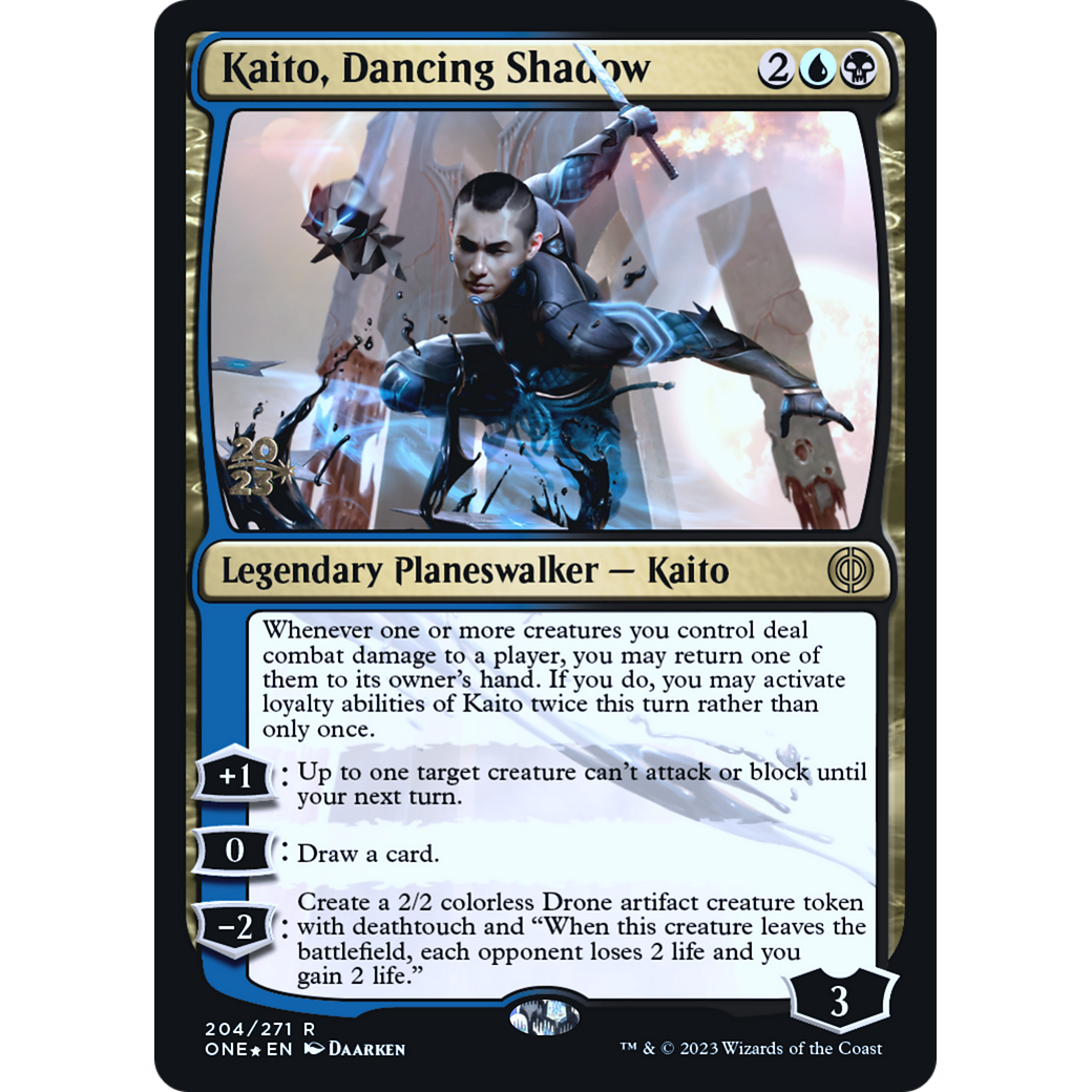 Kaito, Dancing Shadow (PRE-204S) - Phyrexia: All Will Be One Promos Foil