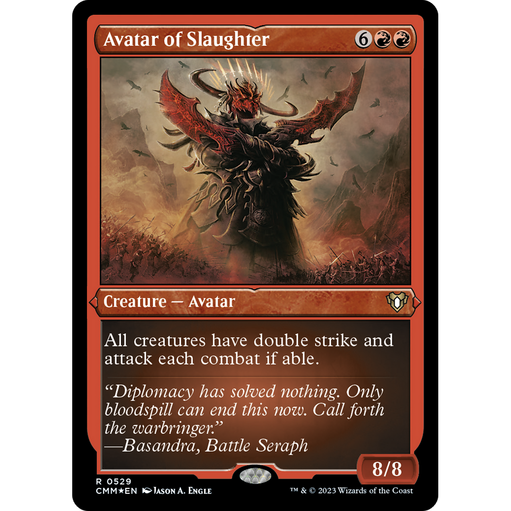 Avatar of Slaughter (CMM-529) - Commander Masters Etched Foil